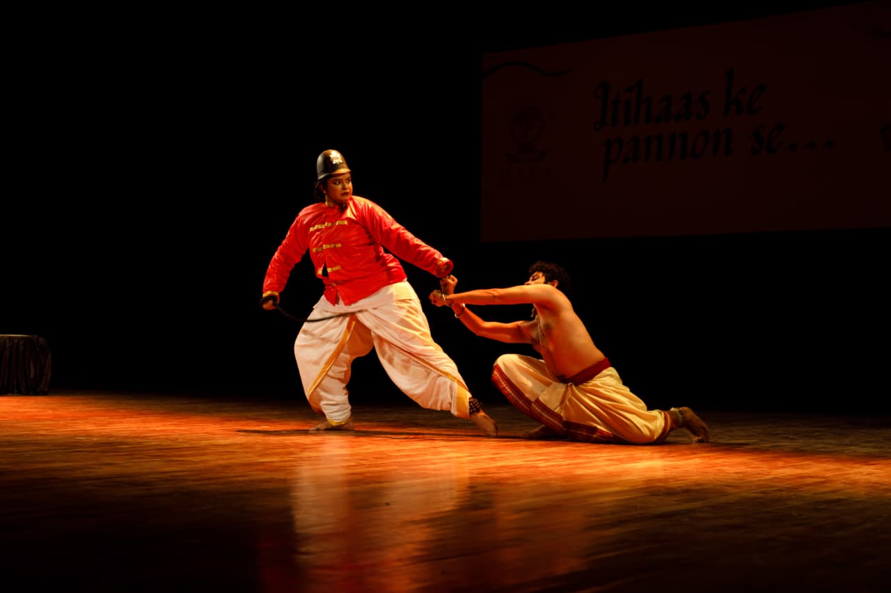 Freedom struggle performance scene