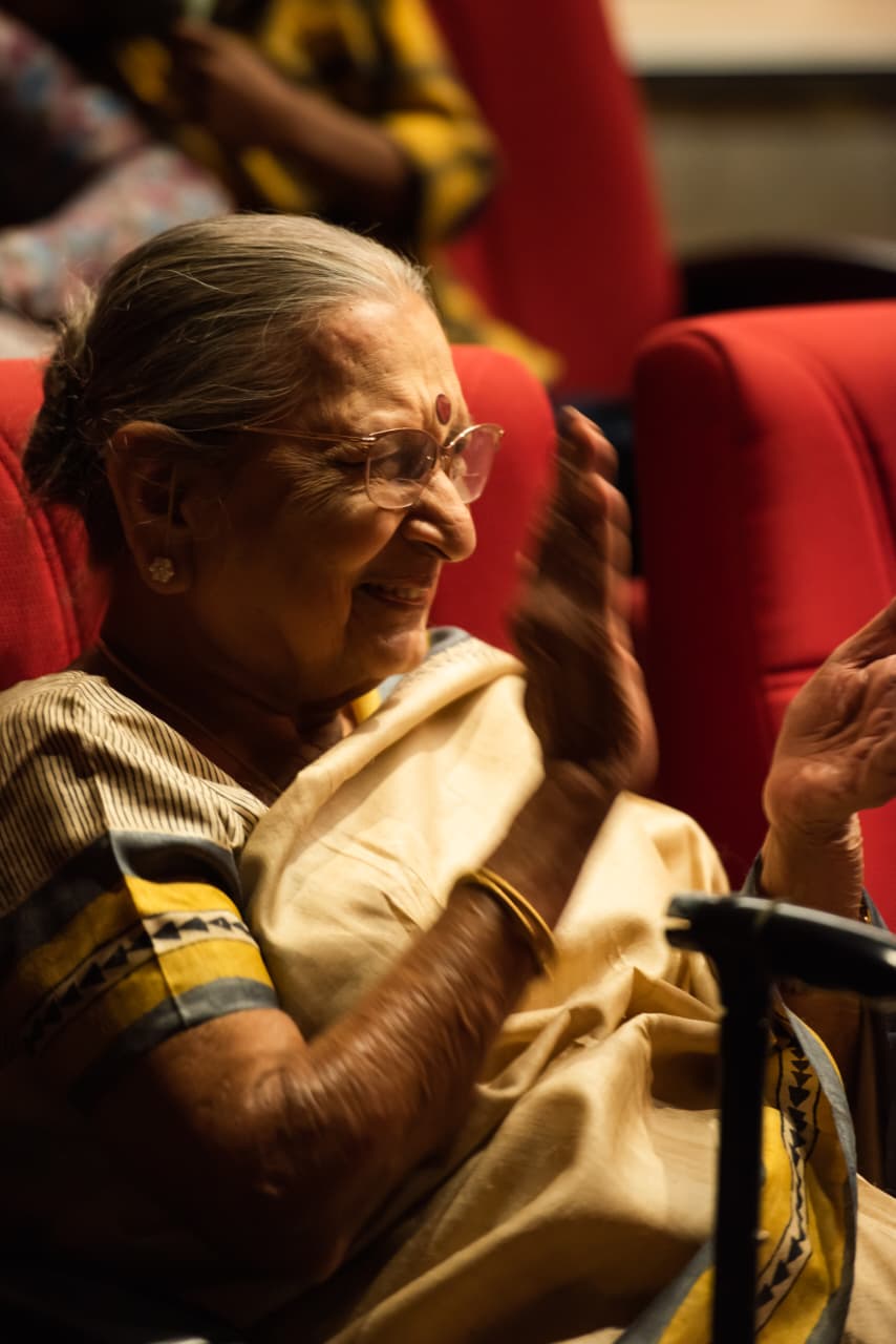 Audience member applauding