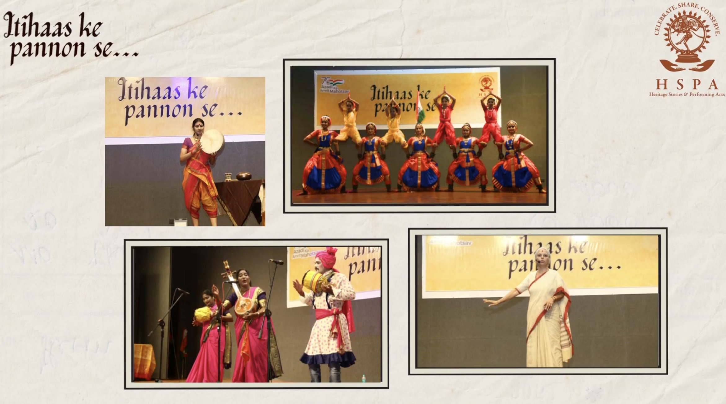 Itihaas Ke Pannon Se performance collage